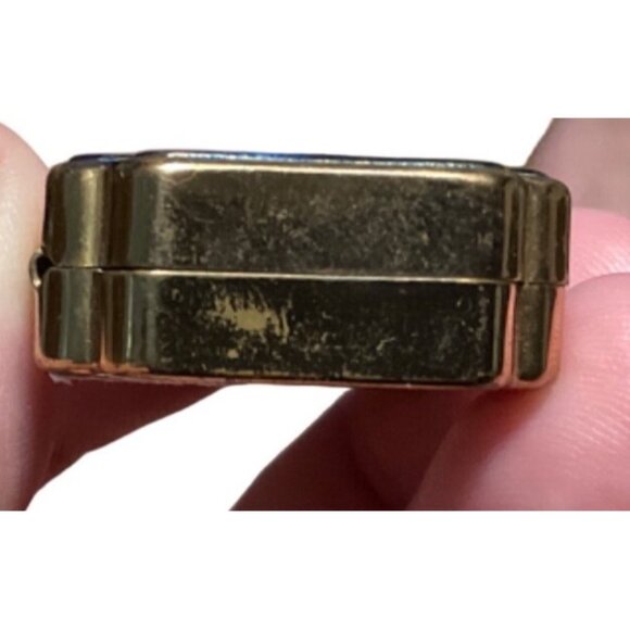 Vintage Stratton England Gold Enamel Compact With Duck Inlay - Picture 5 of 7